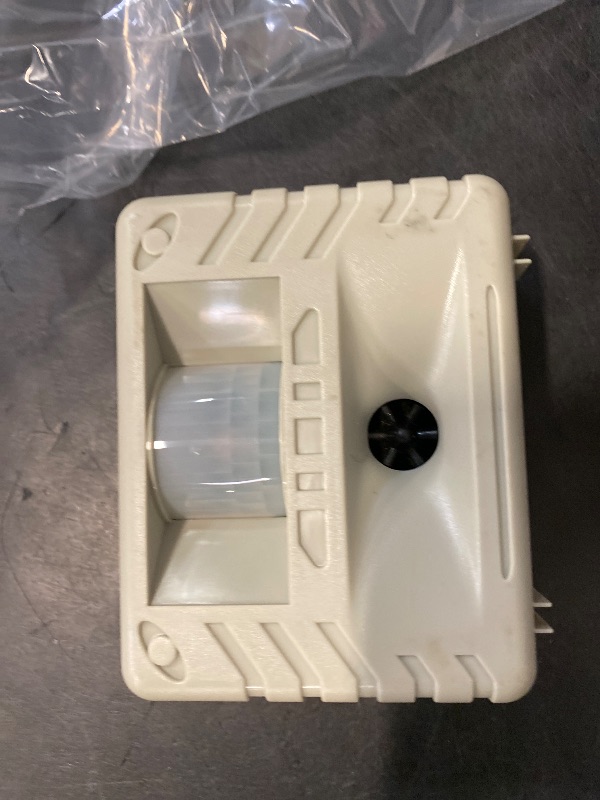 Photo 1 of Bird-X Balcony Gard, Ultrasonic Bird Preventer, Outdoor Bird Decoy with Motion-Sensor, Easy to Install, Covers up to 900 sq. ft., 15 to 25 kHz Frequency, 6.75" x 5.5" x 3.5"
