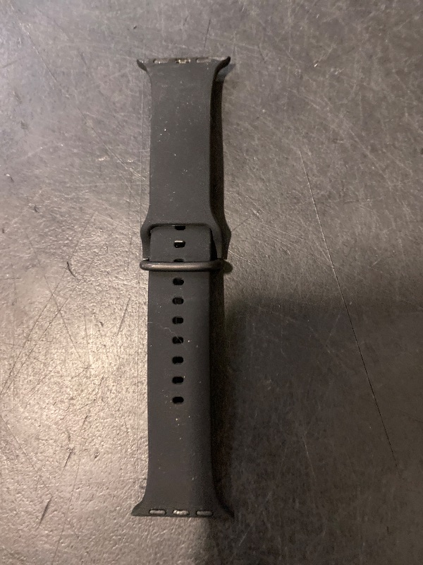 Photo 1 of Sport Band Compatible with Apple Watch Bands 42mm 41mm 40mm 38mm, Soft Silicone Wristbands Strap with Classic Clasp for iWatch Series 10 9 SE 8 7 6 5 4 3 2 1 for Women Men, Black