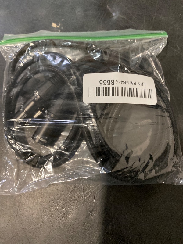 Photo 1 of SONICAKE XLR Microphone Cable Male to Female 3 Pin Nylon Braided for Studio Recording and Live Production 6 Feet/2M, Black