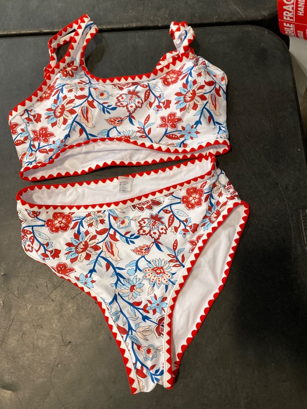 Photo 1 of Size M Jolefille High Wasited Bikini Sets for Women Tummy Control Bathing Suit Two Piece Teens Modest Swimsuits 2025 Full Coverage