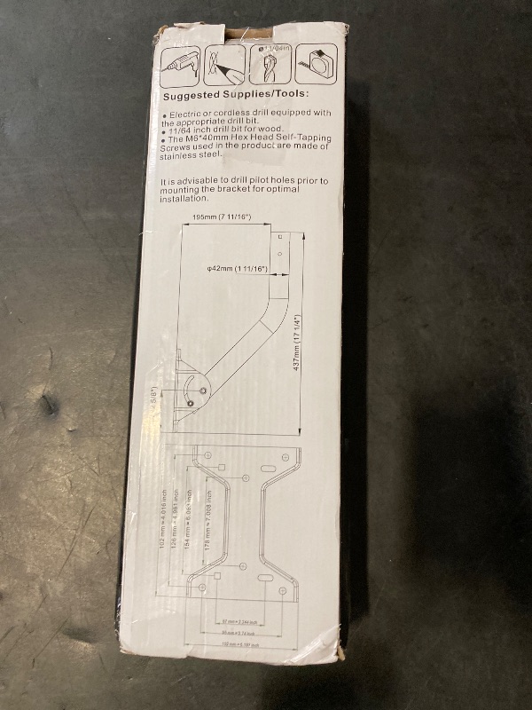 Photo 1 of Heavy Duty Universal Adjustable Antenna Mount Pole(OD 1 11/16", Length 17 1/4"), Pole Mounting Bracket for Wall Eave Roof, Compatible with Antenna, Weather Station and WiFi Extender, with U-Bolt Kit