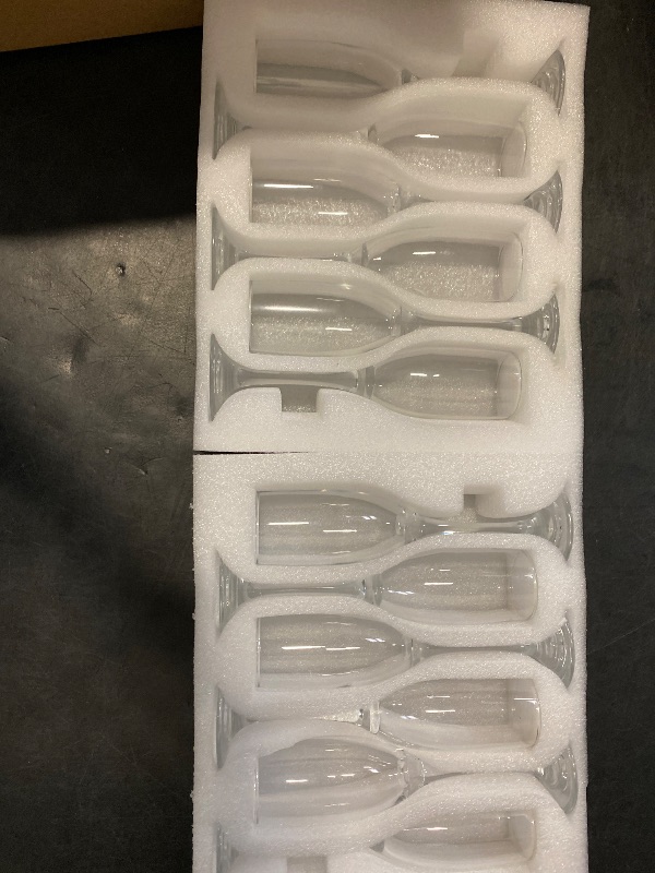 Photo 1 of C CREST Set of 12, Champagne Glasses, 6 Ounce Champagne Flute, Lead-free Drinkware, Clear