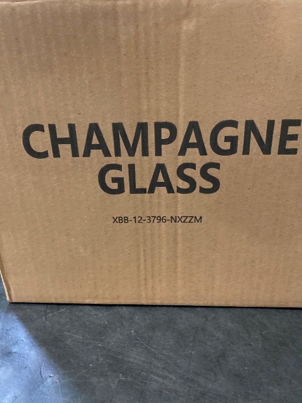 Photo 1 of C CREST Set of 12, Champagne Glasses, 6 Ounce Champagne Flute, Lead-free Drinkware, Clear