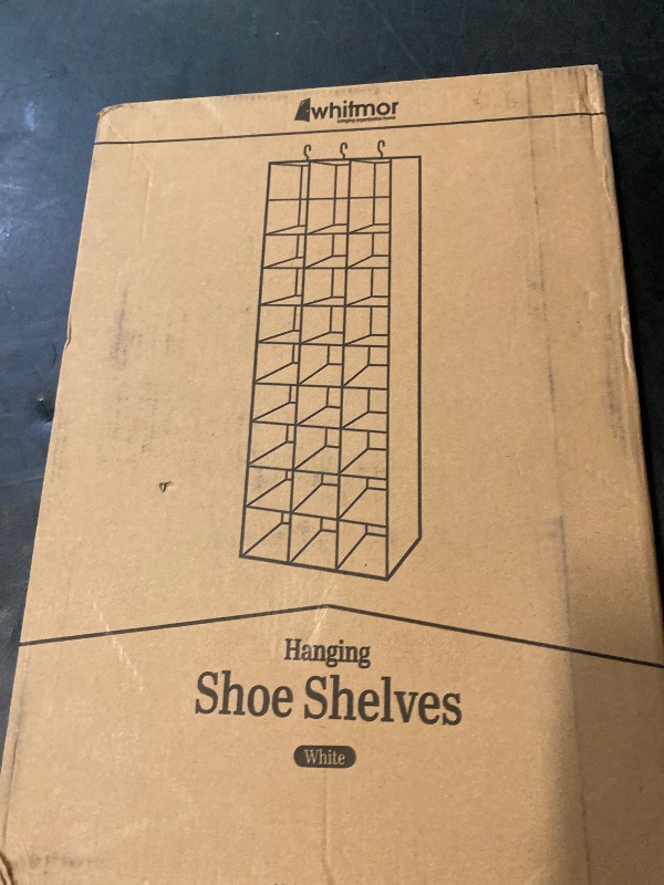 Photo 1 of Whitmor Hanging Shoe Shelves - Closet Organizer - 30 Section - White