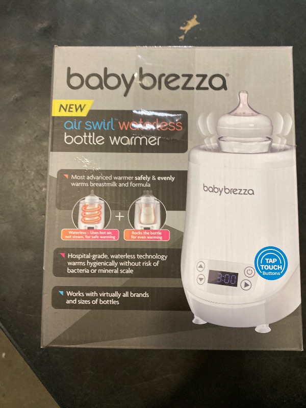 Photo 1 of Baby Brezza AirSwirl Waterless Baby Bottle Warmer - Safely Warm Breastmilk + Formula - Bottles Stay Dry + Nutrients are Protected - Works with Nearly All Bottles