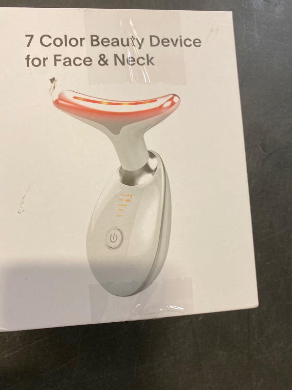 Photo 1 of ELISHINE Light Based Multifunctional Facial Massager, 7 Color Portable Face Massager Tool for Skin Care, Glossy White