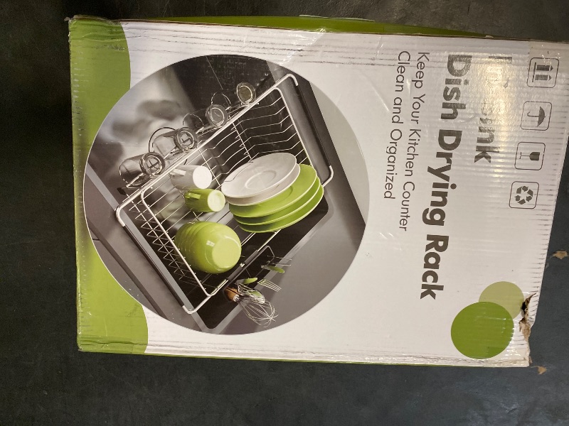Photo 1 of MAJALiS Dish Drying Rack in Sink - Small Dish Drainers for Kitchen Sink, Over The Sink Dish Racks with Utensil Holder, Stainless Steel Dish Rack in Sink, Silver
