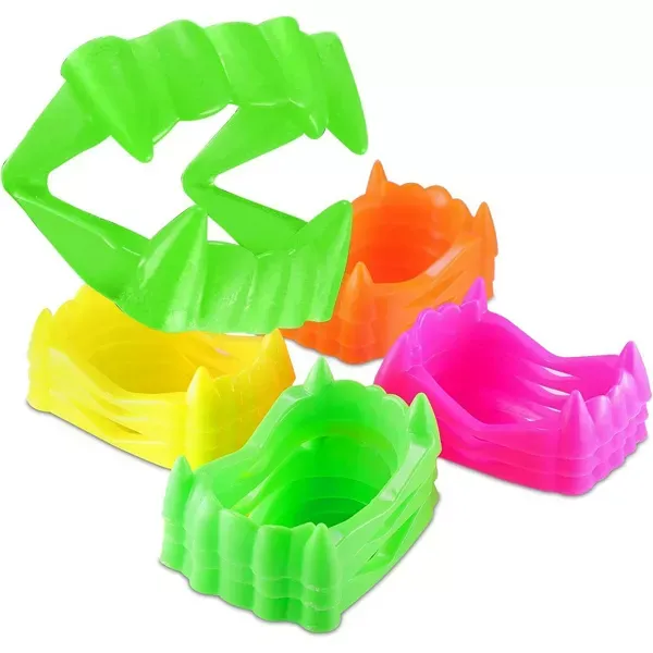 Photo 1 of Vampire Teeth for Kids, White Fake Fangs for Costume, Dress-Up, Pretend Play, 24 Pack Halloween Party Favors