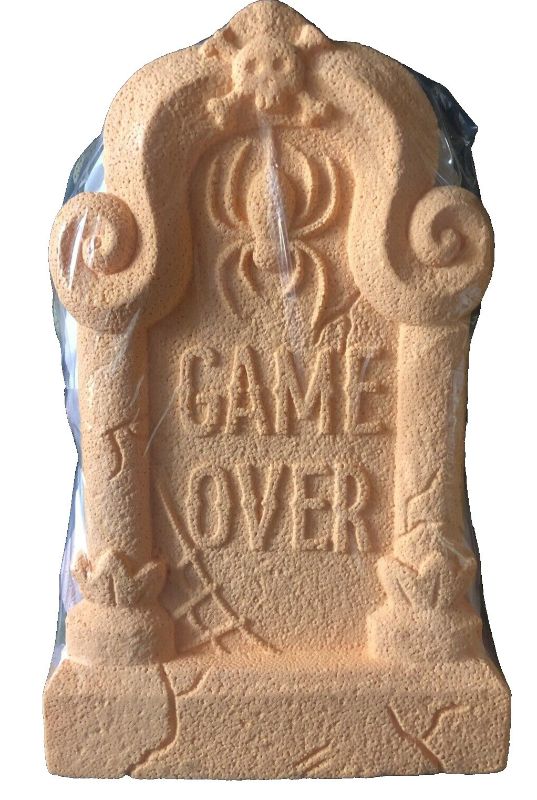 Photo 1 of 4 Pack Halloween Gravestone Foam Display Lawn Decoration 18" X 11" X 1.5" Each