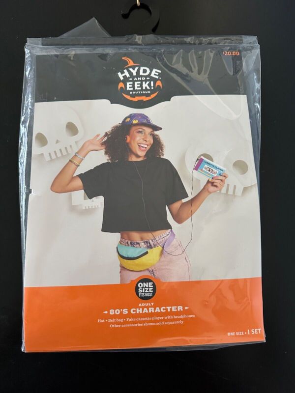 Photo 1 of One size fits all 80s Costume Adult Character Halloween One Size New Cosplay Fanny Pack Cassette
