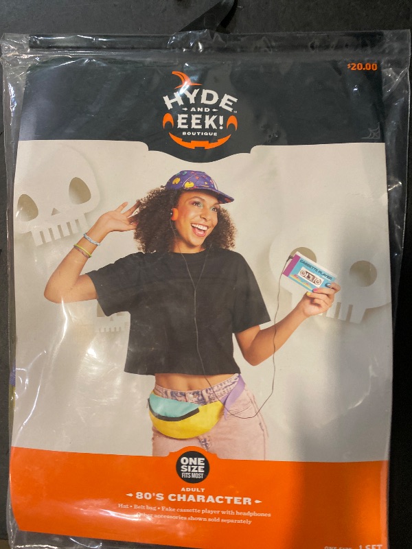 Photo 1 of One size fits all 80s Costume Adult Character Halloween One Size New Cosplay Fanny Pack Cassette