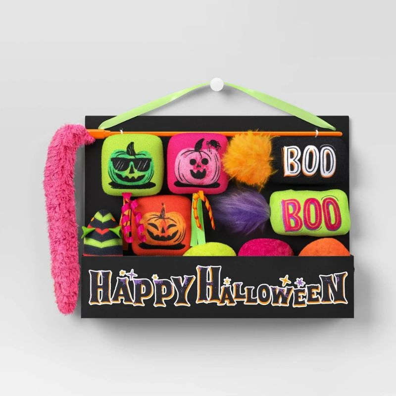 Photo 1 of Halloween Cauldron Bundle Plush Cat Toy Set - 10pc 