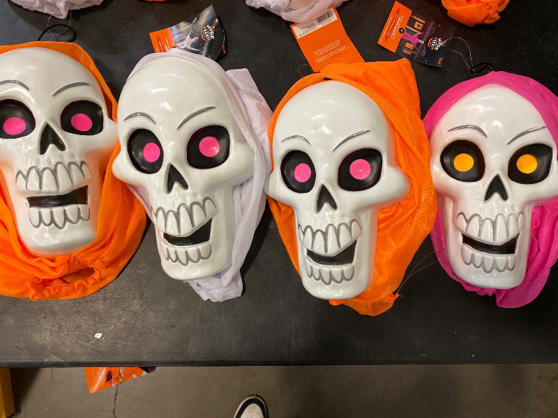 Photo 1 of 4Pack Hyde & EEK 65" Black Light Responsive Ghoul Ghost Halloween Decorative Prop
