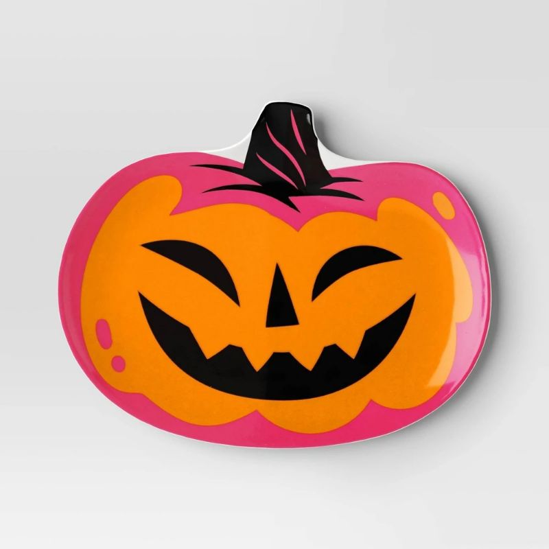 Photo 1 of 20pack Halloween Melamine Figural Pumpkin Appetizer Plate - Hyde and EEK! Boutique Dishwasher-Safe, Fall Decor