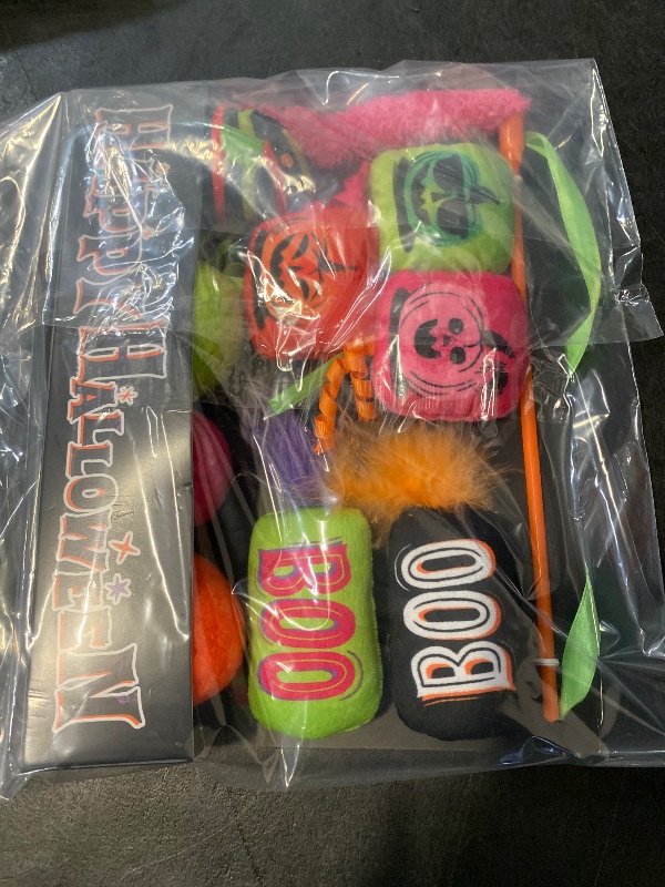 Photo 1 of Halloween Cauldron Bundle Plush Cat Toy Set - 10pc - Hyde and EEK!