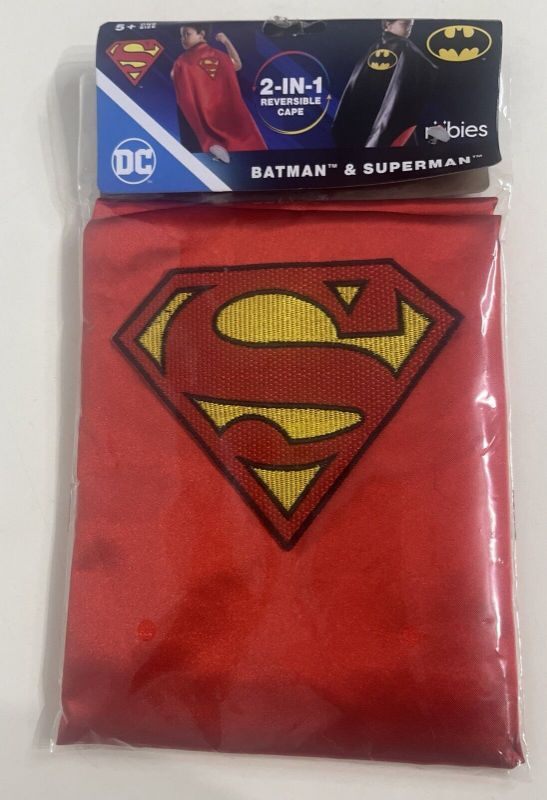 Photo 1 of DC Comics Originals Rubies Super Hero Cape, Batman/ Superman, Child, One Size