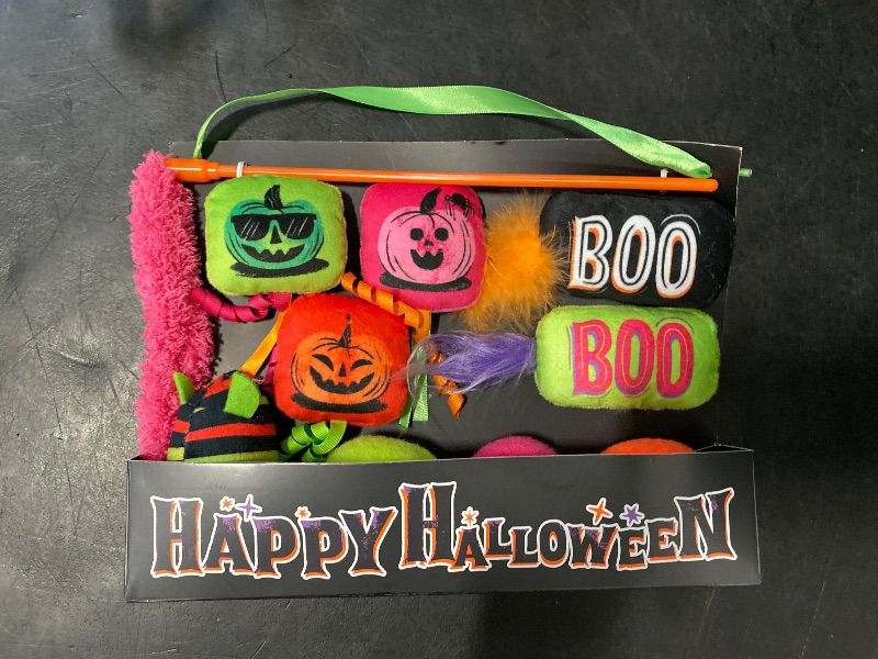 Photo 1 of Halloween Cauldron Bundle Plush Cat Toy Set - 10pc - Hyde and EEK!