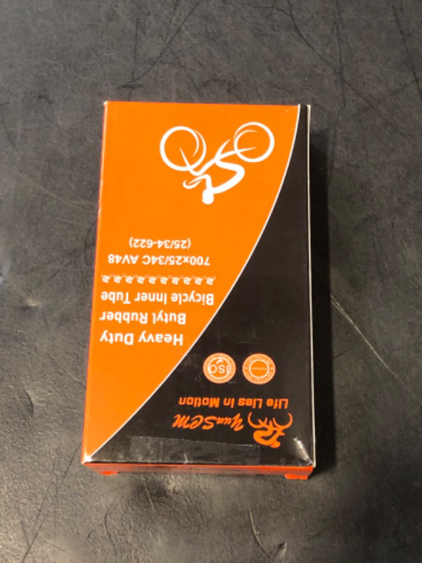 Photo 1 of 700C Heavy Duty Bike Tubes 700x25C/26C/28C/32C AV48 Schrader Valve (25/34-622) 700C Bicycle Inner Tubes Compatible with 700x25C 700x26C 700x27C 700x28C 700x30C 700x32C 700x34C Bike Tire Tubes 2-PCS