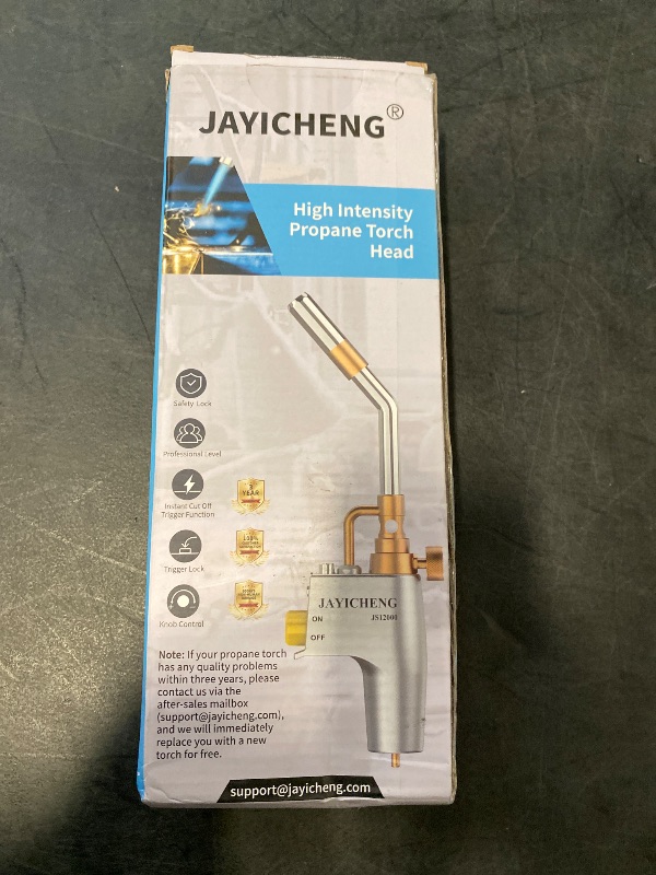 Photo 1 of Propane Torch Head,Trigger Start Mapp Gas Torch Head, JS12000 High Intensity Flame Welding Torch Head with Self Ignition and Flame Lock for Light Welding,Soldering,Brazing,Heating,Thawing and Cooking