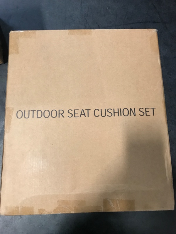 Photo 1 of HOMELYSIAN Outdoor Chair Cushions 22x22, Patio Furniture Cushions with Removable Cover, Outdoor Deep Seat Cushion Set with Ties and Handle, Waterproof Outdoor Cushions for Chair Sofa Couch, Burgundy