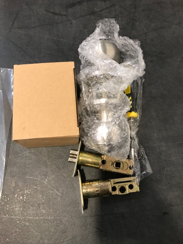 Photo 1 of 1 Set All Keyed Same Entry Door Knobs and Single Cylinder Deadbolt Combo Set for Entrance and Front Door, Keyed Alike Exterior Door Lock Set with Keys, Satin Nickel Deadbolt Lock and Door Knob Set