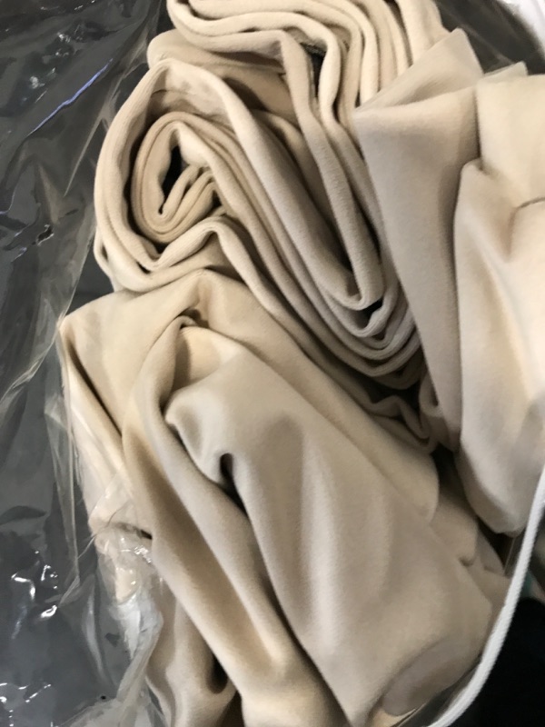 Photo 1 of ANRODUO Camel Beige Velvet Curtains 108 Inches Long Blackout Thermal Insulated Soundproof Curtain Privacy Room Darkening Curtains Grommet Window Drapes for Bedroom Living Room Set of 2
