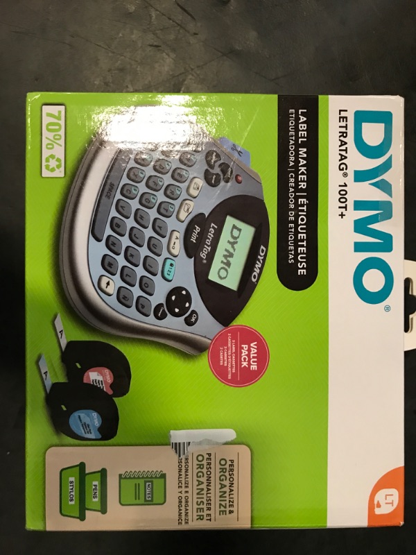 Photo 1 of New Title: DYMO LetraTag Bundle 100T printer, with 13 ft black on white labels and 13 ft black on clear labels