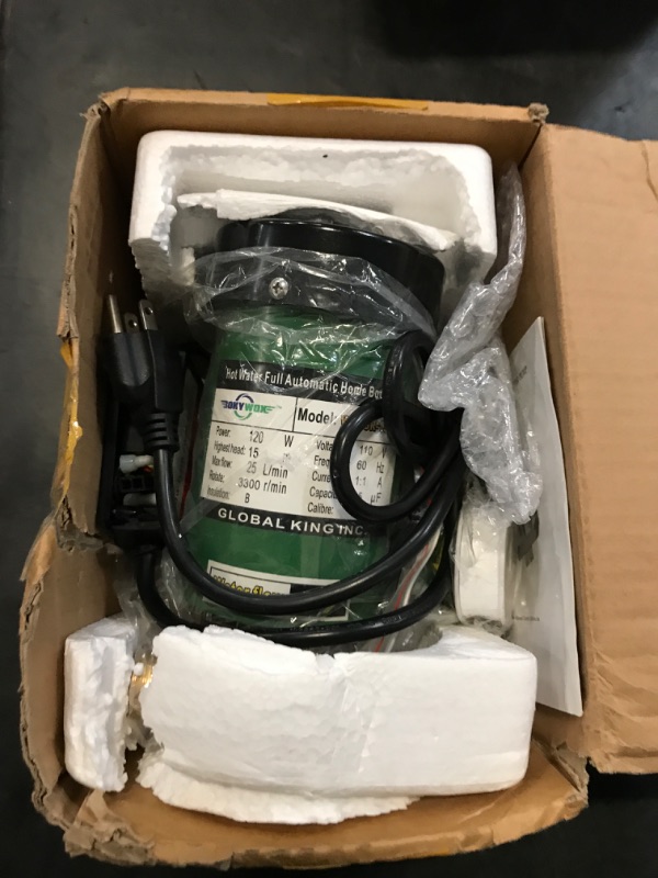 Photo 1 of BOKYWOX 110V 120W Automatic Booster Pump Domestic Boost Pressure Water Pump For Shower System (W15GR-15A)