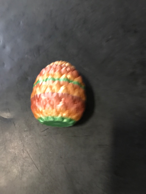 Photo 1 of 3D Printed Dragon Egg,Surprise Easter Basket Essentials with 12" Flexible Crystal Dragon Inside,Executive Desk Toys,Easter Basket Stuffers (Rainbow-Dragon Egg)
