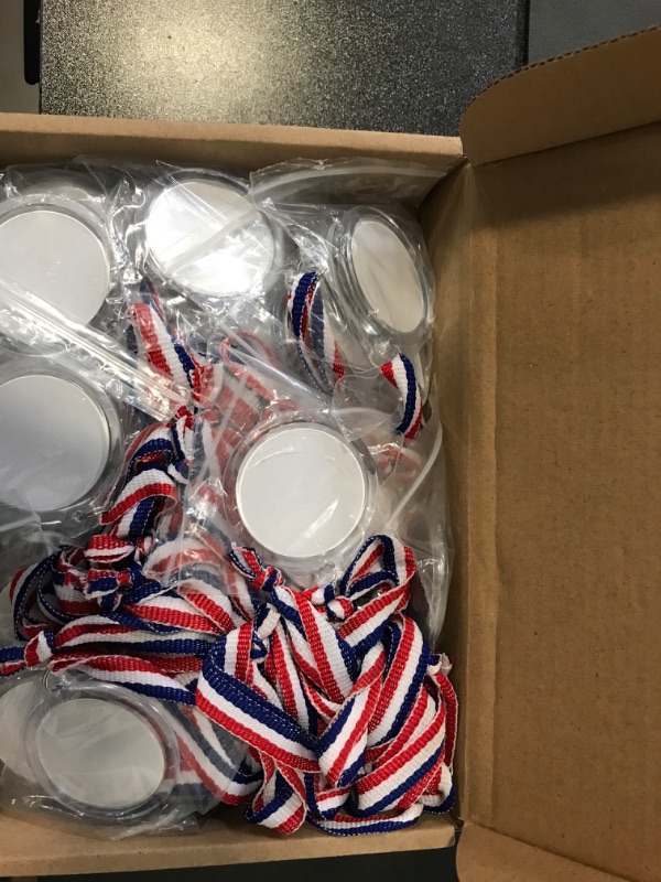 Photo 1 of Yookeer 36 Pcs Design Your Own Award Medals Plastic Blank Make Your Own Medals Kit DIY Award with Ribbons for Party Favors Trophy for Prize Gift