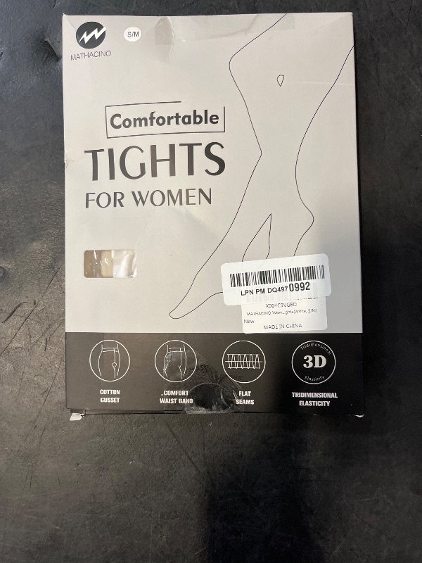 Photo 1 of (S/M) MATHACINO Women's 80D Solid Color Soft Semi Opaque Pantyhose Colored Tights High Waist Womens Tights(White, S/M)