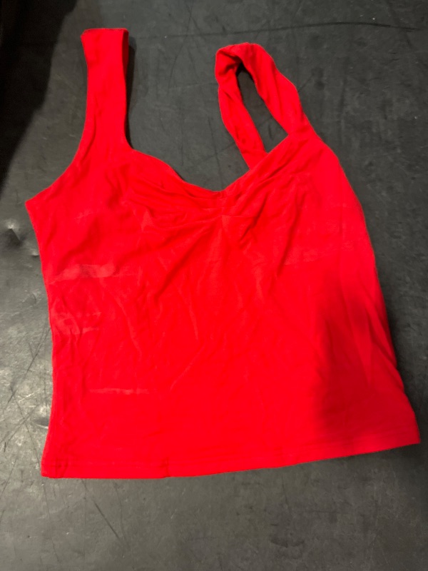 Photo 1 of (M) ForeFair Women Sleeveless Sexy Backless Going Out Crop Top Y2K Strappy Ruched Tank Top Summer Tight Slim Fit Cute Tops,M Red
