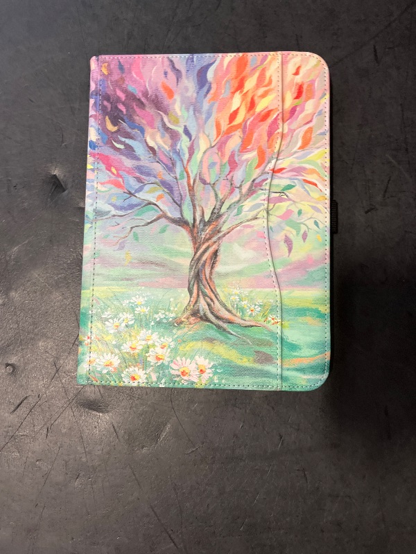 Photo 1 of Case for iPad (A16) 11th Generation, for iPad 10th Generation Case Shockproof Protective with Pencil Holder, Multi-Angle View Adjustable Stand Pocket/Hand Strap/Auto Wake Sleep,Seasons Painting Tree