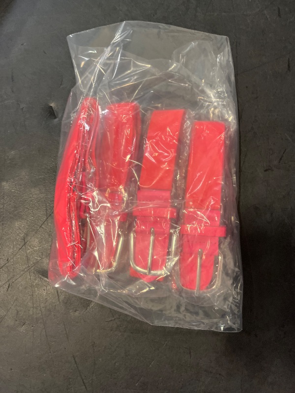 Photo 1 of Hercicy 4Pcs Baseball Belts Softball Belts Bulk for Adult and Youth Adjustable(Adult Size,Rose Red)