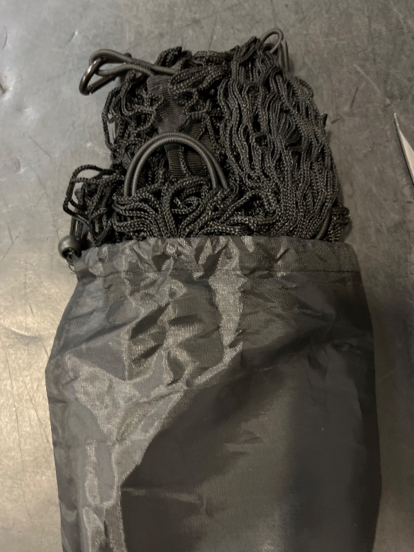 Photo 1 of BASENOR Tesla Cybertruck 2024 2025 Trunk Cargo Mesh Net for Pickup Truck Bed with Strong Metal Hook (Envelope-Style) Cargo Net Storage Organizer for Exterior Cybertruck Accessories