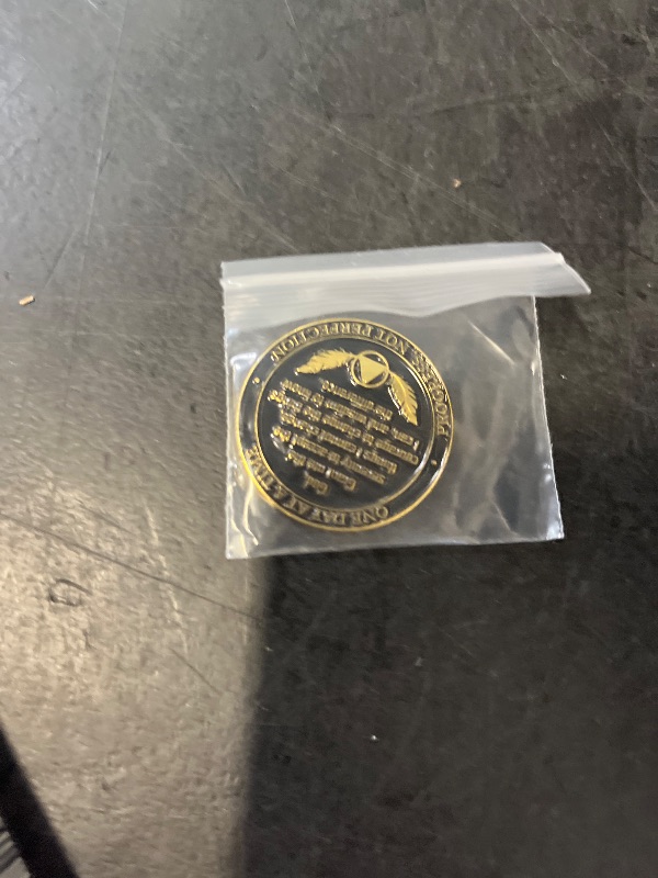 Photo 1 of Ferreve Sobriety Coin Recovery Anniversary Token Sobriety Gifts AA Chips and Medallions for Women Men(Red,2 Years)
