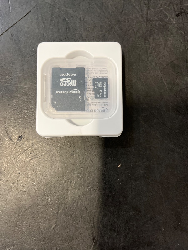 Photo 1 of Amazon Basics Micro SDXC Memory Card with Full Size Adapter, A2, U3, Read Speed up to 100 MB/s, 128 GB, Black