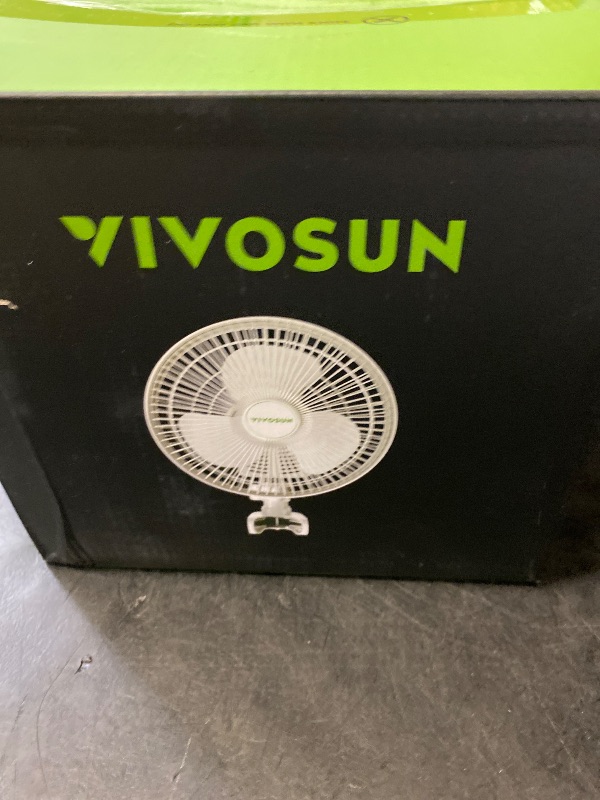 Photo 1 of VIVOSUN AeroWave A6 Grow Tent Clip Fan, Patented Portable Auto Oscillating Fan 6” with 2-Speed, Strong Airflow but Low Noise, and Fully-Adjustable Tilt for Hydroponic Ventilation, White, 1-Pack