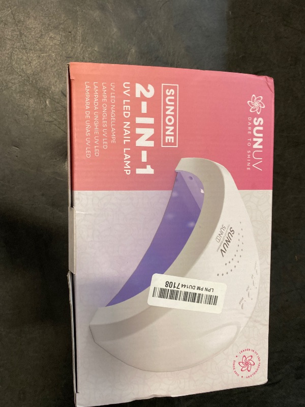 Photo 1 of SUNUV UV LED Nail Lamp, Gel Light for Nail Polish UV Dryer with 3 Timers SUNone White