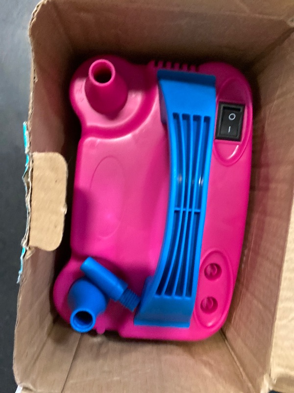 Photo 1 of Voircoloria Balloon Pump Electric, Portable Automatic Dual Nozzle Inflator 110V 600W with Tying Tools for Birthday Gender Reveal Baby Shower Balloons Party Decorations(Rose Red)