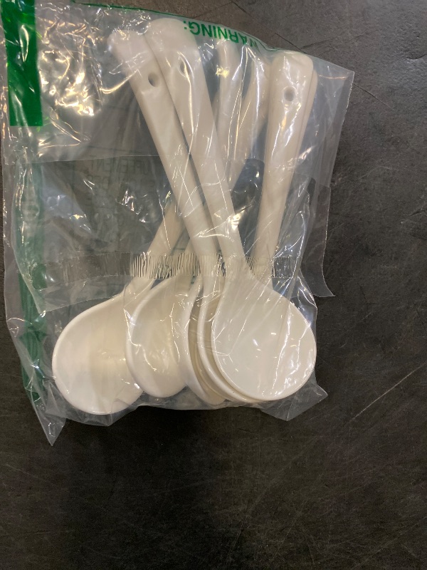 Photo 1 of Ceramic Small Serving Spoons, White Soup Spoons Set for Soup, Cereal,Ramen,Stews, Cute Spoon Set, Dishwasher Safe, set of 8