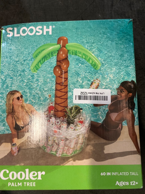 Photo 1 of JOYIN 60" Inflatable Palm Tree Cooler, Beach Theme Decor, Pool Party Decorations, Luau Hawaiian Birthday Party Supplies, Ocean Jungle Tropical Themed Summer Outdoor Drink Cooler