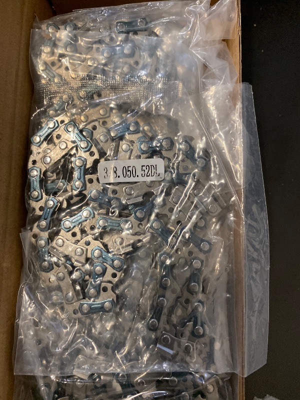 Photo 1 of 5 Pack 14 Inch Chainsaw Chain 52 Drive Links .050" Gauge, 3/8" Pitch Replacement Chains Compatible with Husqvarna, Echo, Poulan, Craftsman