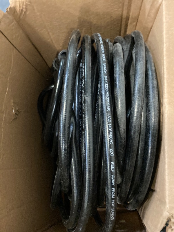Photo 1 of YAMATIC Kink Resistant Pressure Washer Hose 100FT 1/4" M22 & 3/8" Quick Connect Power Washer Hose Replacement for Ryobi, Troy Bilt, Greenworks, CRAFTSMAN Most Brand Power Washer, 3200 PSI