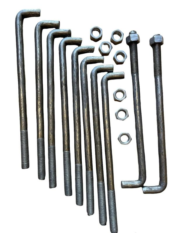 Photo 1 of Bright Anchor Bolt with/Nuts 3/4" x 16" 9 pcs/Bag