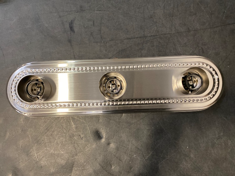 Photo 1 of Project Source 18-in 3 -Light Brushed Nickel Traditional Vanity light