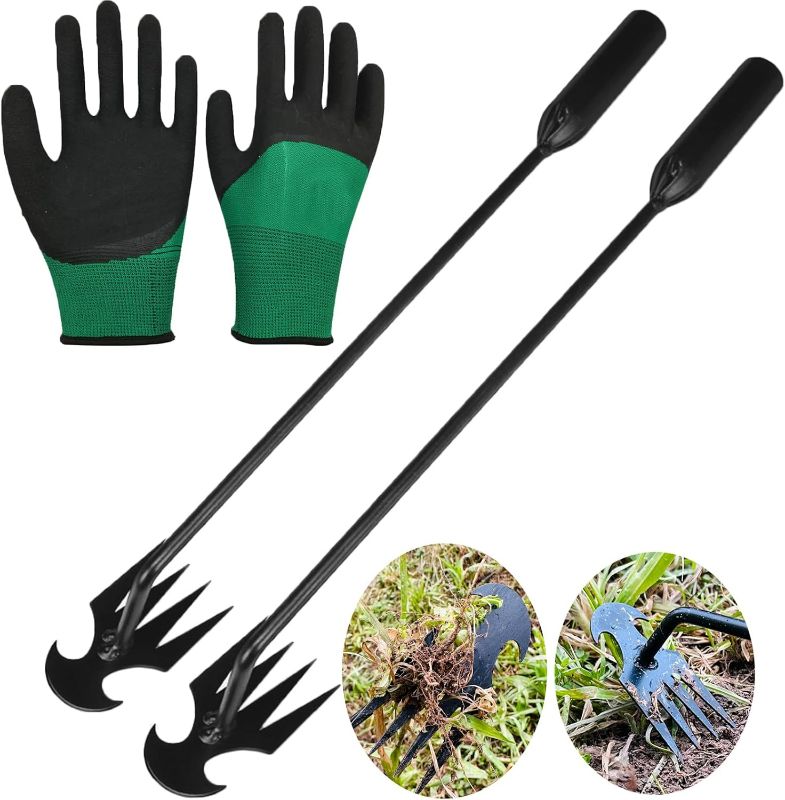 Photo 1 of 19.7 inch Manual Weeding Tool, Portable Gardening Weeding Artifact. Used in Gardens, Vegetable Gardens, Courtyards, Planting and Weeding.