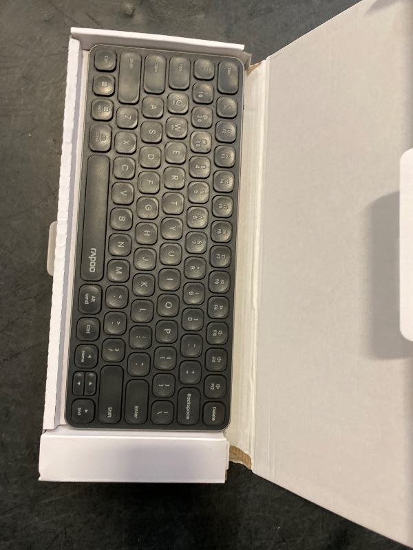 Photo 1 of Rapoo E9050L Multi-Device Wireless Keyboard, Blade-Series E9050L 78-Key Ultra-Thin Keyboard, Support 4 Devices, Low-Profile, Quiet, USB-C, Rechargeable, Al-Alloy Frame, for Windows/Mac/Linux/Chrome