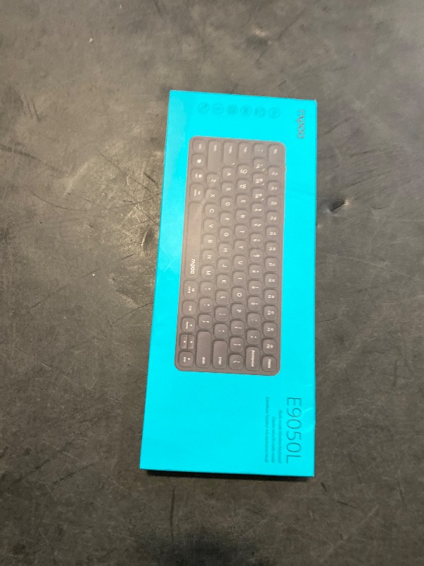 Photo 1 of Rapoo E9050L Multi-Device Wireless Keyboard, Blade-Series E9050L 78-Key Ultra-Thin Keyboard, Support 4 Devices, Low-Profile, Quiet, USB-C, Rechargeable, Al-Alloy Frame, for Windows/Mac/Linux/Chrome