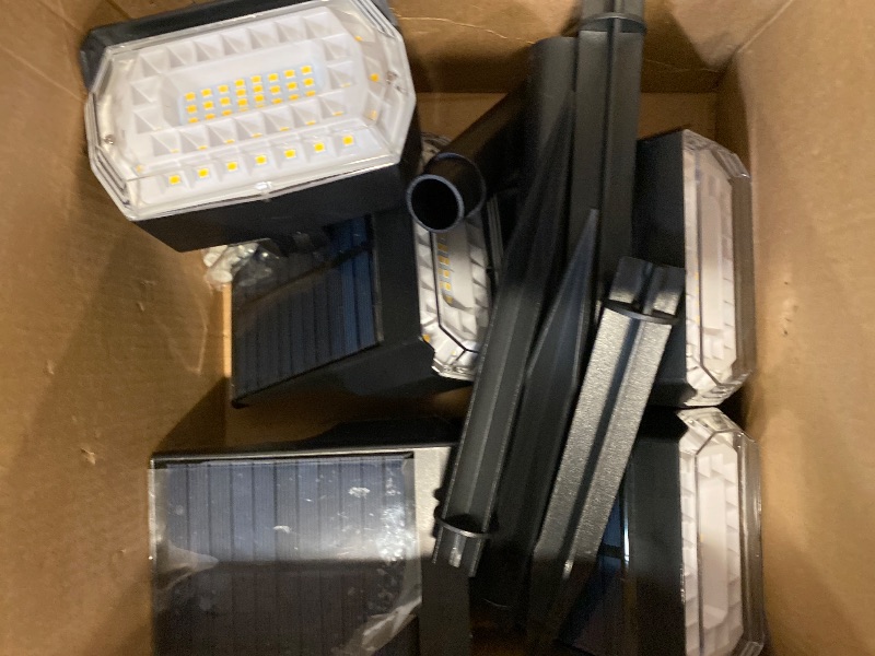 Photo 1 of MinPea Solar Spot Lights Outdoor, [57 LED/10 Pack] Solar Lights Outdoor IP65 Waterproof, 3 Modes Solar Landscape Spotlights, Solar Powered Garden Yard Light for Outside Patio Pathway Pool(Warm White)